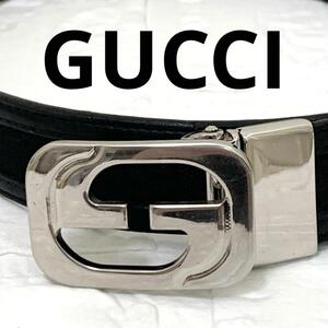 GUCCI グッチ ベルト　インターロッキング　GG柄　GGキャンバス×レザー