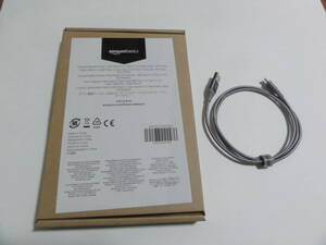 【新品同様】amazonbasics　USB Type C Type A 2.0変換ナイロンケーブル　0.9m　色：ダークグレイ