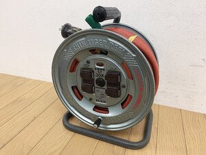 ★未使用★ハタヤ HATAYA シンタイガーリール ST-30K 100V 4口 屋内用 コンセント防塵扉付 電線長さ30m コードリール 電工ドラム)倉b