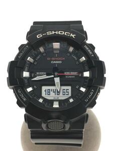 CASIO◆クォーツ腕時計・G-SHOCK/デジアナ/ラバー/BLK/BLK