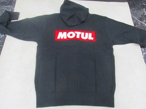 ζ【新品】MOTUL モチュール コットン ジップアップ フーデットパーカー Mサイズ ブラック フーディー 日産 スズキ ヨシムラ【送料無料】