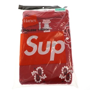 SUPREME シュプリーム 22AW×Hanes Bandana Tagless Tee ヘインズ バンダナ総柄プリント半袖Tシャツ 2枚セット レッド