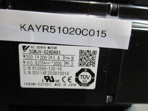 中古 YASKAWA 安川電機 SGMJV-02ADA61 サーボモーター (KAYR51020C015)