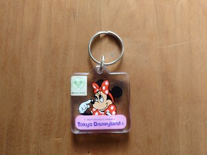 ミニー・マウス 東京ディズニーランド アクリルキーホルダー ピンク 当時物 レトロ