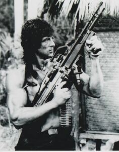 ランボー　スタローン　Rambo　Sylvester Stallone　約20.3x25.4cm　輸入　写真　23059