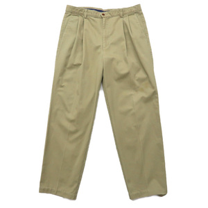 古着 ドッカーズ DOCKERS チノパンツ スラックス ツータック カーキ サイズ表記：W36L32　gd42455