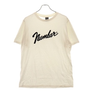 NUMBER (N)INE ナンバーナイン フェンダーロゴ クルーネック 半袖Tシャツ カットソー ホワイト