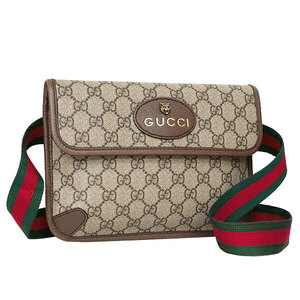 【送料無料】【本物】GUCCI グッチ★GGスプリーム★ウエストバック ショルダーバック★493980★ブラウン★メンズ レディース★おしゃれ★