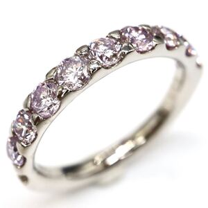 1円〜!!良品!!《Pt900 天然ピンクダイヤモンドリング》 N 約4.5g 約10.5号 diamond pink jewelry ジュエリー diamond EE7/EG7 M125