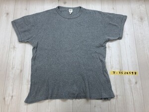 GAP ギャップ レディース リブニット 袖ロールアップ 半袖Tシャツ M グレー