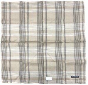 未使用 バーバリー ハンカチ 綿　100％ スカーフ ベージュ　ブラウン　BURBERRY チェック　ランチマット 【中古】