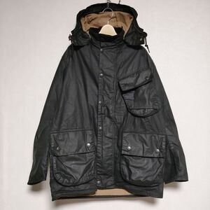 Barbour/MARGARET HOWELL 別注A7 WAX JACKET 定価86900円 XS オイルド ジャケット ブラック バブアー/マーガレットハウエル 4-1010T F96236