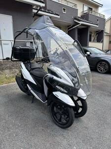 【愛知発/1円スタート】ヤマハ トリシティ125 ABS付 ルーフシールド SEC1J ドラレコ リアボックス 125cc 車体 自賠責付 スクーター