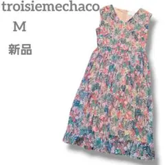 新品　troisiemechaco　レディース　ワンピース　ノースリーブ　総柄M