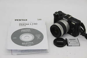 【返品保証】 ペンタックス Pentax Q10 ブラック smc 5-15mm F2.8-4.5 バッテリー付き ミラーレス一眼 v664