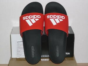 5★★★★即決！新品 adidas/アディダス アディレッタ CF Logo/ ADILETTE CF Logo 赤/白 US14/32.5cm 定形外郵便可