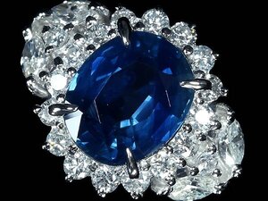 KR14237S初売り【1円～】新品【RK宝石】≪Sapphire≫ 上質サファイア 大粒2.33ct 極上ダイヤモンド 総計0.7ct Pt900 高級リング ダイヤ