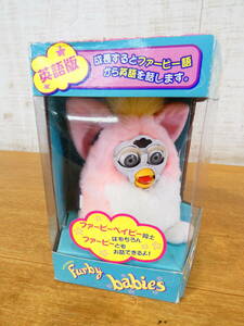 ◎未使用　トミー　電子ペット　海外版　Furby babies/ファービーベイビー 英語版　ピンク×ホワイト　箱付き　HASBRO/ハズブロ　＠６０(5)