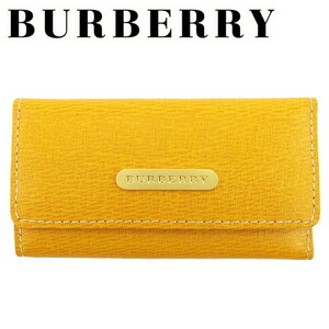 バーバリー キーケース 3連キーケース レディース メンズ ロゴプレート BURBERRY 中古