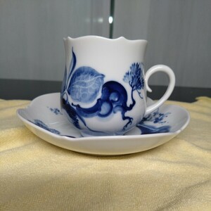 美品　マイセン　ブルーオーキッド　コーヒーカップ＆ソーサー MEISSEN　珈琲　箱なし