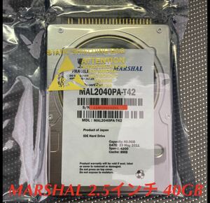 MARSHAL製 ハードディスクHDD MAL2040PA-T42 40GB 消費電力 2.5 2.5inch HDD ATA IDE PATA 4200rpm 【メーカー再生品】