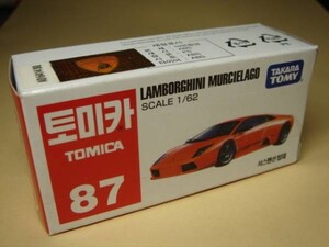 韓国 ハングル文字 赤箱 トミカ 87 ランボルギーニ ムルシエラゴ