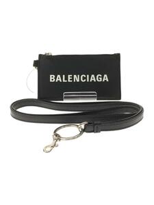 BALENCIAGA◆カードケース/レザー/BLK/メンズ/594548