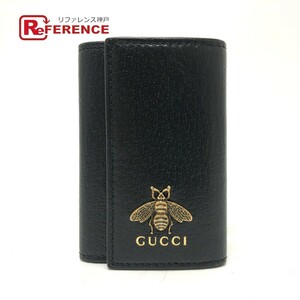 GUCCI グッチ 523683 6連 BEE キーケース ブラック レディース【中古】