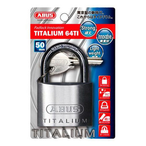 ABUS(アバス) TITALIUM南京錠 50mm 3本キー BP64TI50KD 00721291