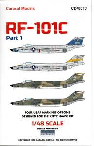 1/48 Caracal Models カラカルモデルスデカール　 CD48073 - RF-101C Part 1