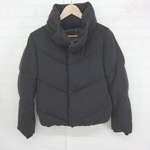 ◇ MOUSSY マウジー ショート 長袖 ダウン ジャケット サイズ1 ブラック レディース E