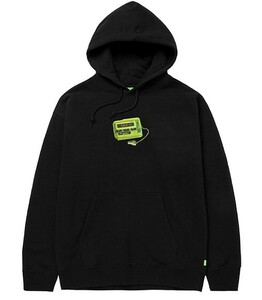 HUF*ハフ*US:XXL[OROLA]ブラック/胸プリント裏フリースフーディー