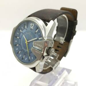 ○K241-200 DIESEL/ディーゼル 3針 Date デイト メンズ クォーツ 腕時計 レザーベルト DZ-1399