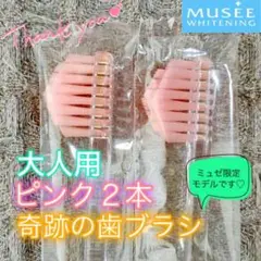 【新品】奇跡の歯ブラシ 大人用 ピンク ミュゼ限定モデル 〔2本セット〕