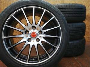 ★17インチ CROSS SPEED + GOODYEAR EG01 215/50R17 4本セット[ノア ヴォクシー プリウスα セレナ リーフ ステップワゴン レヴォーグ]20