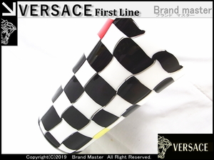 ＶＥＲＳＡＣＥ　ヴェルサーチ ベルサーチ VENINI MURANO 花瓶　チェッカー　ιηF