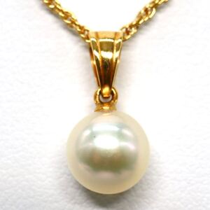 1円〜!!良品!!TASAKI(田崎真珠)《アコヤ本真珠ネックレス》J 約3.0g 約39.5cm 約7.5mm珠 パール pearl necklace jewelry EB7/EB8 E118