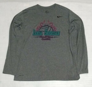 ☆NIKE TEE ナイキ BETTER WORLD.COM 長袖Tシャツ Lサイズ スポーツDRI-FITウェア フアッション ティー LINDA SHERIDAN VOLLEYBALL CLASSIC