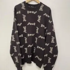 新品❗️Where is Pk ダークグレー ロゴセーター 長袖