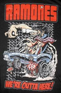 ★ラモーンズ Tシャツ RAMONES Outta Here - L 正規品 hot rod rat fink