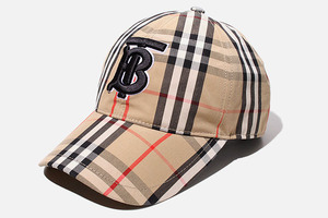 BURBERRY バーバリー TBロゴ CHECK BASEBALL CAP チェック ベースボール キャップ 帽子 S BEIGE ベージュ 8038504 /◆☆ レディース