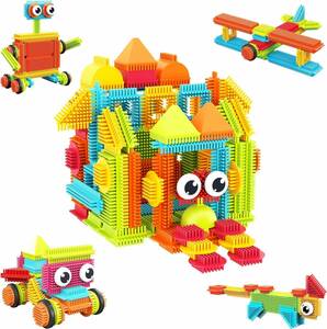 知育玩具 PicassoTiles Hedgehog Block Tiles Toy Building Block 教育キット 幼児用6歳以上 120ピース