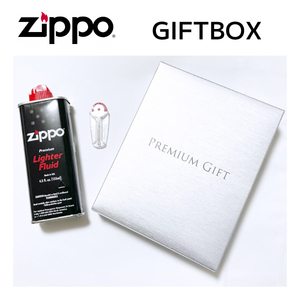 ライターのプレゼント用にオススメ♪ 正規品 ZIPPO ギフトボックス 純正オイル(133ml)・純正発火石セット ★新品