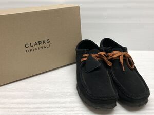 N117-250120-152 CLARKS クラークス ワラビー ブラック スエード 27㎝ Wallabee ブーツ 【中古品】