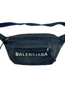 BALENCIAGA◆ウエストバッグ/-/BLK/無地/ブラック