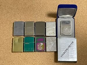 zippo スターリングシルバー フラットトップ ダイアゴナルライン、無地、F1、TITANIUM、GANDAM、SOLID BRASS、WINDY他 1982 〜2004 まとめ