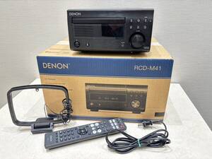 M6501　比較的綺麗品！　 DENON デノン　RCD-M41 ブラック CDレシーバー Bluetooth対応 FM/AMラジオ　通電確認済み！