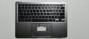 ★動作確認済み★Macbook Pro 2016、2017 13インチTouchbar非搭載モデルA1708用JIS配列キーボード及びパームレスト（シルバー色）