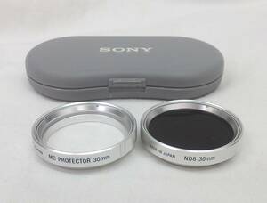 【中古・美品】★ビデオカメラ用レンズ★SONY ND8 30mm + MC プロテクター 30mm ハードケース付