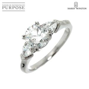 ハリーウィンストン HARRY WINSTON ラウンド ソリティア ダイヤ 1.13ct F/VS1/3EX 8号 リング Pt 指輪 Ring【証明書・鑑定書】 90235304